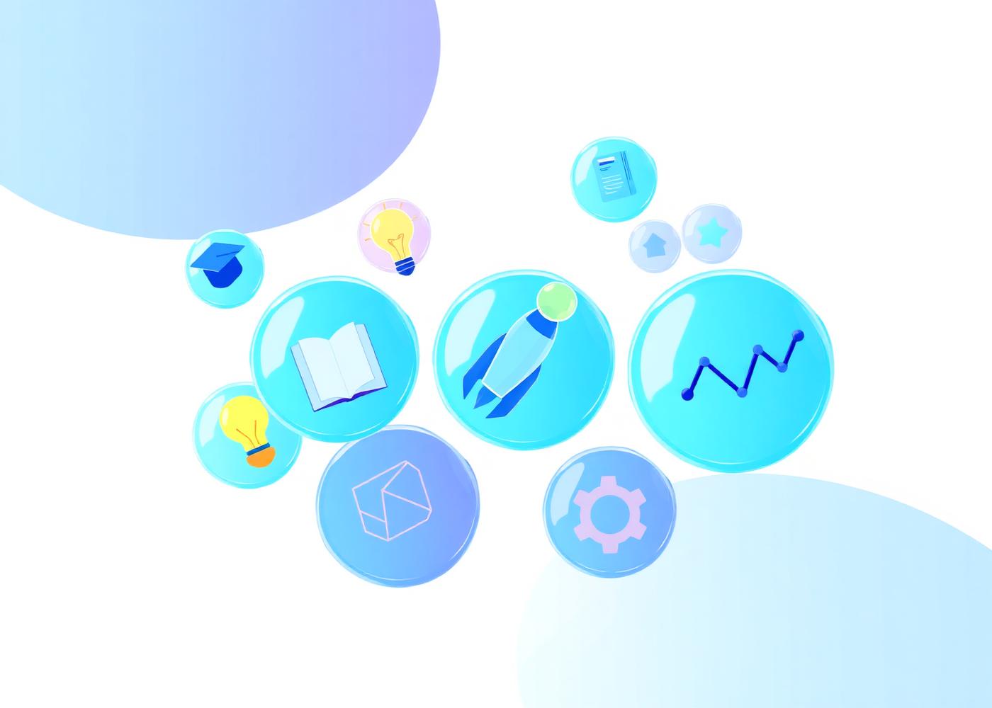 Illustration of learning icons